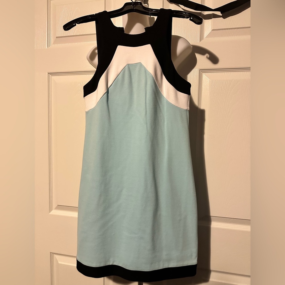 B44 XS Colorblock Sleeveless dress- Black, White, and Blue